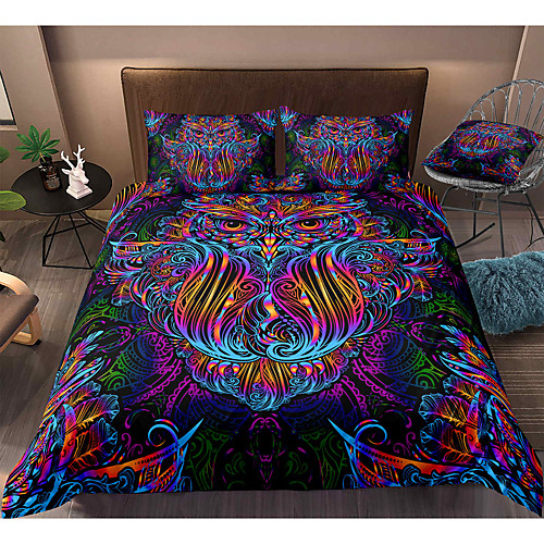Owl Print 3-Piece Duvet Cover Set Hotel Bedding Sets Comforter Cover with Soft Lightweight Microfiber, Include 1 Duvet Cover, 2 Pillowcases for Double/Queen/King(1 Pillowcase for Twin/Single)
Owl Print 3-Piece Duvet Cover Set Hotel Bedding Sets Comforter Cover with Soft Lightweight Microfiber, Include 1 Duvet Cover, 2 Pillowcases for Double/Queen/King(1 Pillowcase for Twin/Single)