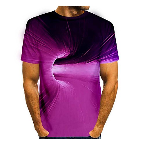 Men's T shirt 3D Print 3D Geometry 3D Print Short Sleeve Daily Tops Casual Purple
Men's T shirt 3D Print 3D Geometry 3D Print Short Sleeve Daily Tops Casual Purple
