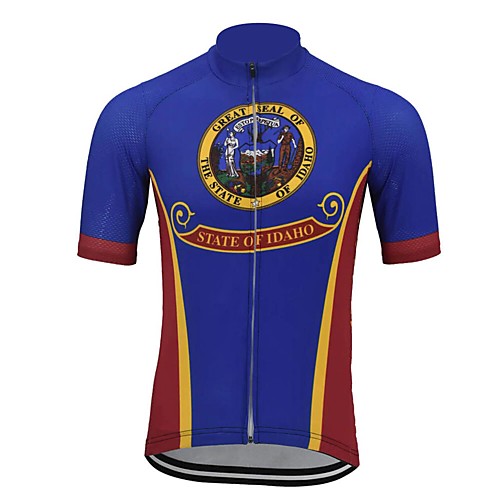 Men's Short Sleeve Cycling Jersey Blue Bike Top Mountain Bike MTB Road Bike Cycling Breathable Sports Clothing Apparel / Stretchy / Athletic
Men's Short Sleeve Cycling Jersey Blue Bike Top Mountain Bike MTB Road Bike Cycling Breathable Sports Clothing Apparel / Stretchy / Athletic