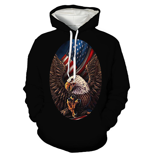 Men's Pullover Hoodie Sweatshirt Graphic Eagle Animal Print Daily Holiday 3D Print Basic Casual Hoodies Sweatshirts Black
Men's Pullover Hoodie Sweatshirt Graphic Eagle Animal Print Daily Holiday 3D Print Basic Casual Hoodies Sweatshirts Black