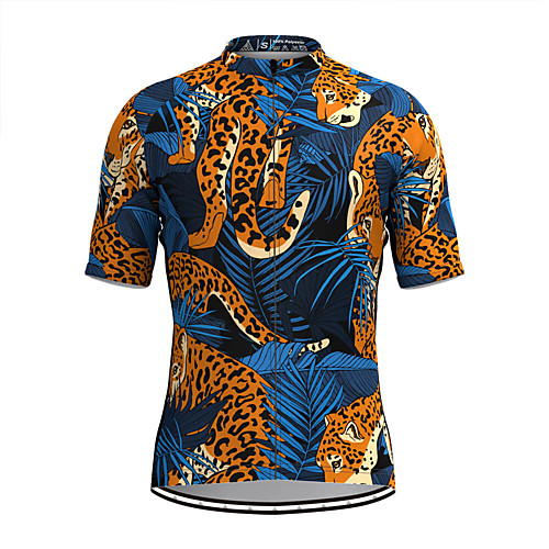 Men's Short Sleeve Cycling Jersey Blue Leopard Bike Top Mountain Bike MTB Road Bike Cycling Breathable Sports Clothing Apparel / Stretchy / Athletic
Men's Short Sleeve Cycling Jersey Blue Leopard Bike Top Mountain Bike MTB Road Bike Cycling Breathable Sports Clothing Apparel / Stretchy / Athletic