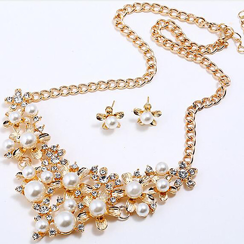 Women's Jewelry Set Bridal Jewelry Sets Cut Out Flower Fashion Imitation Pearl Earrings Jewelry Gold For Christmas Wedding Halloween Party Evening Gift 1 set
Women's Jewelry Set Bridal Jewelry Sets Cut Out Flower Fashion Imitation Pearl Earrings Jewelry Gold For Christmas Wedding Halloween Party Evening Gift 1 set
