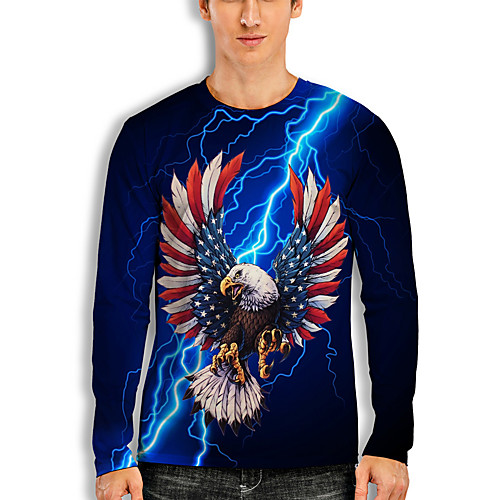 Men's T shirt 3D Print Graphic Animal Print Long Sleeve Daily Tops Basic Casual Blue
Men's T shirt 3D Print Graphic Animal Print Long Sleeve Daily Tops Basic Casual Blue