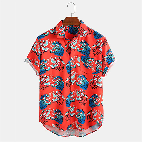 Men's Shirt Other Prints Animal Button-Down Print Short Sleeve Daily Tops Casual Hawaiian Red
Men's Shirt Other Prints Animal Button-Down Print Short Sleeve Daily Tops Casual Hawaiian Red