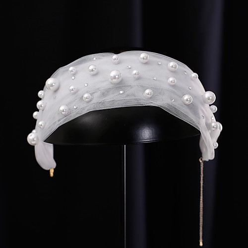 Wedding Bridal Tulle Headdress with Imitation Pearl 1 Piece Wedding / Special Occasion Headpiece
Wedding Bridal Tulle Headdress with Imitation Pearl 1 Piece Wedding / Special Occasion Headpiece