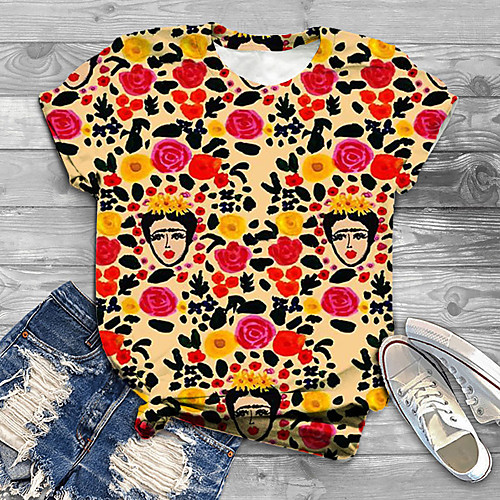 Women's Plus Size Print Graphic Floral Portrait T shirt Large Size Round Neck Short Sleeve Tops Big Size
Women's Plus Size Print Graphic Floral Portrait T shirt Large Size Round Neck Short Sleeve Tops Big Size