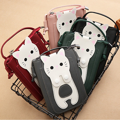 women faux leather super cute cat kitty pattern 6.3 inch phone bag small storage bag crossbody bag
women faux leather super cute cat kitty pattern 6.3 inch phone bag small storage bag crossbody bag