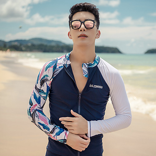 LCDRMSY Men's Rash Guard Sun Shirt Swim Shirt UV Sun Protection Quick Dry Long Sleeve Front Zip - Swimming Water Sports Patchwork Summer / High Elasticity
LCDRMSY Men's Rash Guard Sun Shirt Swim Shirt UV Sun Protection Quick Dry Long Sleeve Front Zip - Swimming Water Sports Patchwork Summer / High Elasticity
