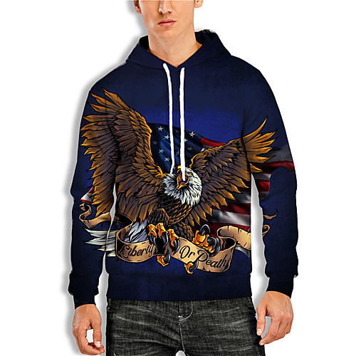 Men's Pullover Hoodie Sweatshirt Graphic Animal Print Daily Holiday 3D Print Basic Casual Hoodies Sweatshirts Blue
Men's Pullover Hoodie Sweatshirt Graphic Animal Print Daily Holiday 3D Print Basic Casual Hoodies Sweatshirts Blue