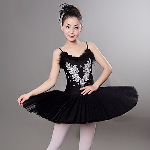 

Ballet Outfits / Tutus & Skirts Women's Training / Performance Polyester / Mesh Embroidery / Crystals / Rhinestones / Paillette Sleeveless Dress / Bracelets