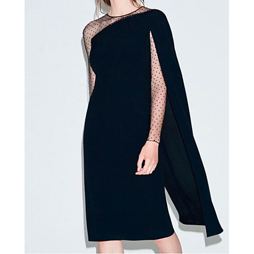 Sheath / Column Elegant Holiday Cocktail Party Dress Jewel Neck Sleeveless Knee Length Chiffon with Lace Insert 2021
Sheath / Column Elegant Holiday Cocktail Party Dress Jewel Neck Sleeveless Knee Length Chiffon with Lace Insert 2021