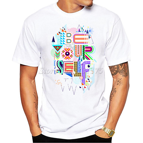 Men's T shirt 3D Print Graphic Letter Print Short Sleeve Daily Tops Casual Sports White
Men's T shirt 3D Print Graphic Letter Print Short Sleeve Daily Tops Casual Sports White