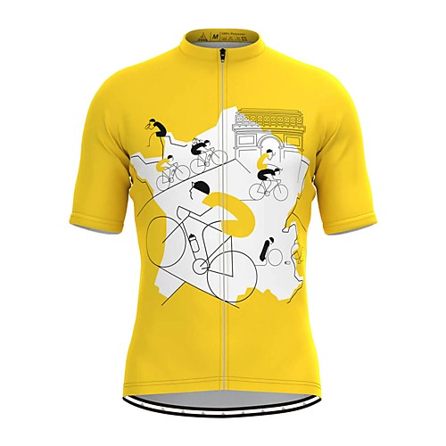Men's Short Sleeve Cycling Jersey Yellow Bike Top Mountain Bike MTB Road Bike Cycling Breathable Sports Clothing Apparel / Stretchy / Athletic
Men's Short Sleeve Cycling Jersey Yellow Bike Top Mountain Bike MTB Road Bike Cycling Breathable Sports Clothing Apparel / Stretchy / Athletic