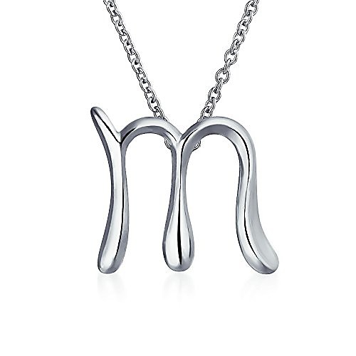Letter M Cursive Alphabet Script Initial Pendant Necklace For Women Silver 18 Inches
Letter M Cursive Alphabet Script Initial Pendant Necklace For Women Silver 18 Inches