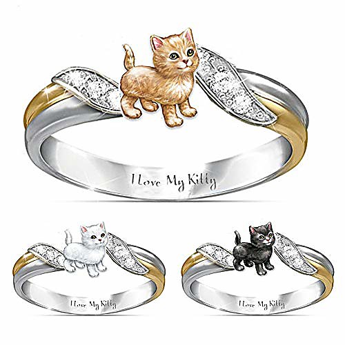 rings, women i love my kitty craved cat rhinestone dual color finger ring jewelry gift - white us 9
rings, women i love my kitty craved cat rhinestone dual color finger ring jewelry gift - white us 9