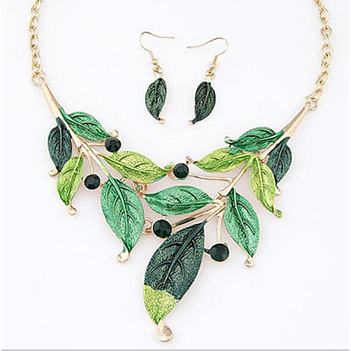 Women's Jewelry Set 3D Leaf Fashion Earrings Jewelry Black / Champagne / Green For Christmas Wedding Halloween Party Evening Gift 1 set
Women's Jewelry Set 3D Leaf Fashion Earrings Jewelry Black / Champagne / Green For Christmas Wedding Halloween Party Evening Gift 1 set