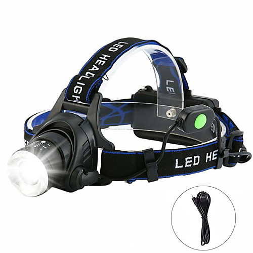 

T6 headlamp Headlamps Waterproof 3000 lm LED LED 1 Emitters 4 Mode Waterproof Rotatable Portable Creepy Camping / Hiking / Caving Everyday Use Cycling / Bike Outdoor USB Natural White Light Source