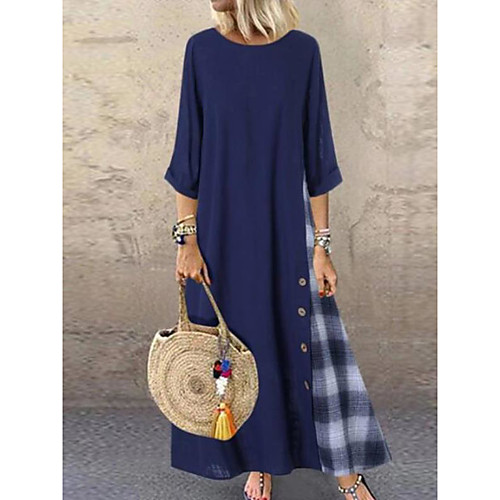 Women's Swing Dress Maxi long Dress Blue Red Green Long Sleeve Print Patchwork Print Fall Round Neck Casual 2021 S M L XL XXL 3XL 4XL 5XL
Women's Swing Dress Maxi long Dress Blue Red Green Long Sleeve Print Patchwork Print Fall Round Neck Casual 2021 S M L XL XXL 3XL 4XL 5XL