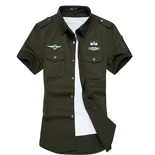 Men's Hiking Shirt / Button Down Shirts Fishing Shirt Short Sleeve Sweatshirt Top Outdoor Lightweight Windproof Breathable Quick Dry Embroidery Summer Cotton Solid Color White Black Army Green
Men's Hiking Shirt / Button Down Shirts Fishing Shirt Short Sleeve Sweatshirt Top Outdoor Lightweight Windproof Breathable Quick Dry Embroidery Summer Cotton Solid Color White Black Army Green