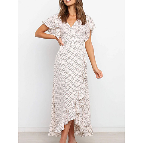 Women's Swing Dress Maxi long Dress White Brown Short Sleeve Print Ruffle Patchwork Plus High Low Fall Spring V Neck Elegant Sexy vacation dresses 2021 S M L XL
Women's Swing Dress Maxi long Dress White Brown Short Sleeve Print Ruffle Patchwork Plus High Low Fall Spring V Neck Elegant Sexy vacation dresses 2021 S M L XL