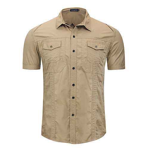 Men's Hiking Shirt / Button Down Shirts Short Sleeve Sweatshirt Top Outdoor Lightweight Breathable Quick Dry Sweat wicking Autumn / Fall Spring Solid Color Black khaki Gray Hunting Fishing Climbing
Men's Hiking Shirt / Button Down Shirts Short Sleeve Sweatshirt Top Outdoor Lightweight Breathable Quick Dry Sweat wicking Autumn / Fall Spring Solid Color Black khaki Gray Hunting Fishing Climbing