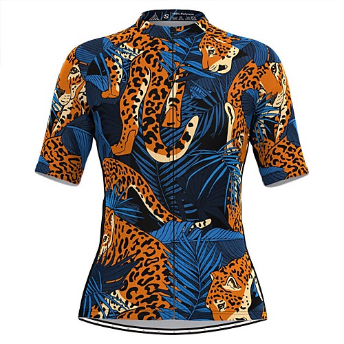 Women's Short Sleeve Cycling Jersey Blue Leopard Tropical Flowers Bike Top Mountain Bike MTB Road Bike Cycling Breathable Quick Dry Sports Clothing Apparel / Stretchy / Athleisure
Women's Short Sleeve Cycling Jersey Blue Leopard Tropical Flowers Bike Top Mountain Bike MTB Road Bike Cycling Breathable Quick Dry Sports Clothing Apparel / Stretchy / Athleisure