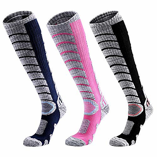 Ski Socks Women Men, 3 Pair Extra Thick Warm Snow Winter Skiing Socks Long Knee High Snow Snowboarding Skiing Socks
Ski Socks Women Men, 3 Pair Extra Thick Warm Snow Winter Skiing Socks Long Knee High Snow Snowboarding Skiing Socks
