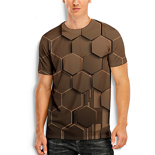 Men's T shirt 3D Print Graphic 3D Print Short Sleeve Casual Tops Simple Classic Brown
Men's T shirt 3D Print Graphic 3D Print Short Sleeve Casual Tops Simple Classic Brown