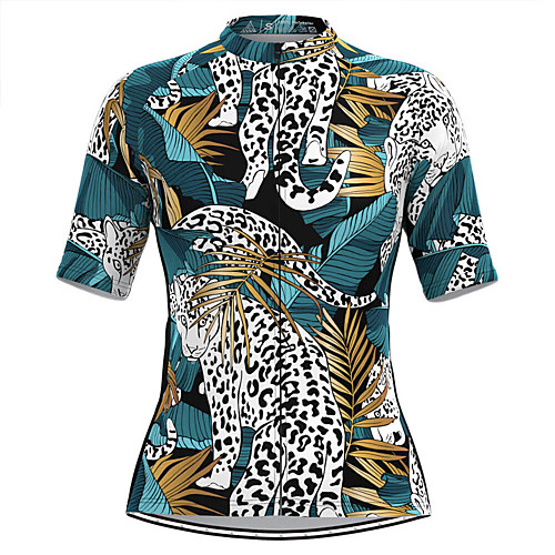 Women's Short Sleeve Cycling Jersey Blue Leopard Tropical Flowers Bike Top Mountain Bike MTB Road Bike Cycling Breathable Quick Dry Sports Clothing Apparel / Stretchy / Athleisure
Women's Short Sleeve Cycling Jersey Blue Leopard Tropical Flowers Bike Top Mountain Bike MTB Road Bike Cycling Breathable Quick Dry Sports Clothing Apparel / Stretchy / Athleisure
