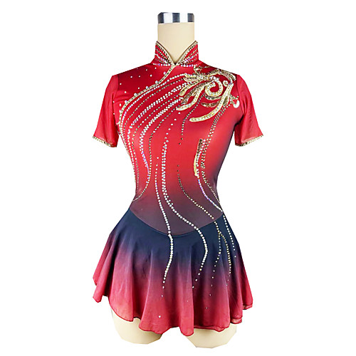 Figure Skating Dress Women's Girls' Ice Skating Dress Red Spandex High Elasticity Training Competition Skating Wear Crystal / Rhinestone Short Sleeve Ice Skating Figure Skating / Kids
Figure Skating Dress Women's Girls' Ice Skating Dress Red Spandex High Elasticity Training Competition Skating Wear Crystal / Rhinestone Short Sleeve Ice Skating Figure Skating / Kids