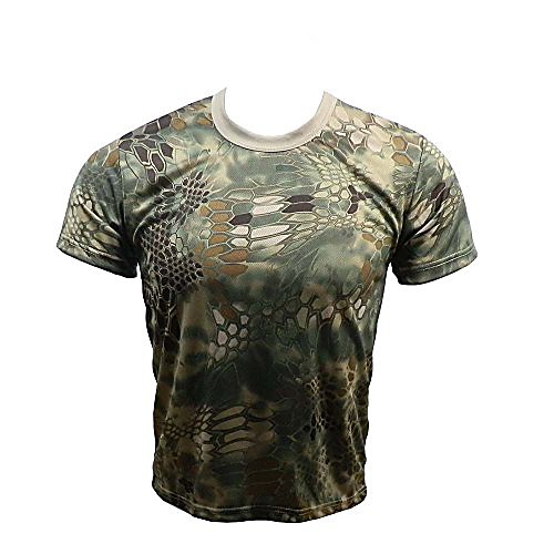 Military Camouflage Short Sleeve 85% Polyester 15% Dpandex Fast Drying T-Shirt (XL, Mandrake)
Military Camouflage Short Sleeve 85% Polyester 15% Dpandex Fast Drying T-Shirt (XL, Mandrake)