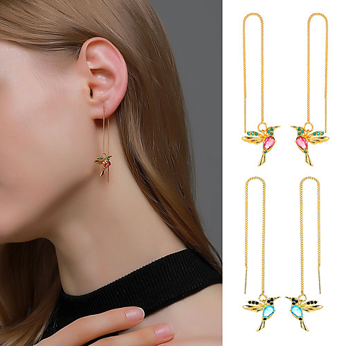 Hummingbird Bird Tassel Chain Earrings Ear Stud Threader Long Crystal Rhinestone Drop Dangle Women Ladies Jewelry
Hummingbird Bird Tassel Chain Earrings Ear Stud Threader Long Crystal Rhinestone Drop Dangle Women Ladies Jewelry