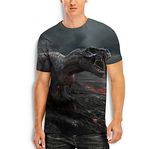Men's T shirt 3D Print 3D Dinosaur Animal 3D Print Short Sleeve Daily Tops Casual Gray
Men's T shirt 3D Print 3D Dinosaur Animal 3D Print Short Sleeve Daily Tops Casual Gray