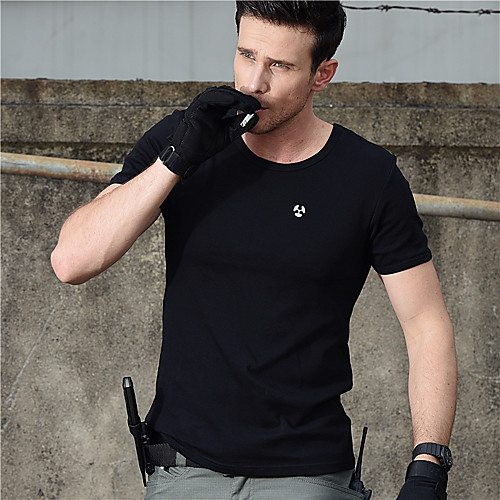 Men's T shirt Hiking Tee shirt Military Tactical Shirt Short Sleeve Crew Neck Tee Tshirt Top Outdoor Lightweight Breathable Quick Dry Soft Autumn / Fall Spring Elastane Cotton Solid Color Black Green
Men's T shirt Hiking Tee shirt Military Tactical Shirt Short Sleeve Crew Neck Tee Tshirt Top Outdoor Lightweight Breathable Quick Dry Soft Autumn / Fall Spring Elastane Cotton Solid Color Black Green