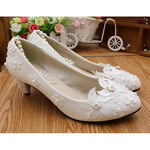 Women's Wedding Shoes Chunky Heel Round Toe Wedding Pumps Wedding Walking Shoes PU Pearl Lace Floral White
Women's Wedding Shoes Chunky Heel Round Toe Wedding Pumps Wedding Walking Shoes PU Pearl Lace Floral White