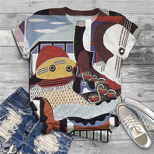 Women's Plus Size Print Graphic Abstract T shirt Large Size Round Neck Short Sleeve Tops Big Size
Women's Plus Size Print Graphic Abstract T shirt Large Size Round Neck Short Sleeve Tops Big Size