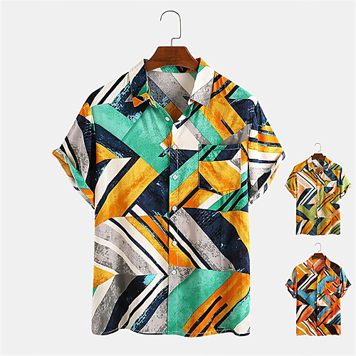 Men's Shirt Other Prints Patchwork Button-Down Print Short Sleeve Daily Tops Casual Hawaiian Blue Army Green Green
Men's Shirt Other Prints Patchwork Button-Down Print Short Sleeve Daily Tops Casual Hawaiian Blue Army Green Green