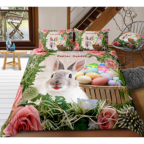 Easter Bunny 3-Piece Duvet Cover Set Hotel Bedding Sets Comforter Cover with Soft Lightweight Microfiber, Include 1 Duvet Cover, 2 Pillowcases for Double/Queen/King(1 Pillowcase for Twin/Single)
Easter Bunny 3-Piece Duvet Cover Set Hotel Bedding Sets Comforter Cover with Soft Lightweight Microfiber, Include 1 Duvet Cover, 2 Pillowcases for Double/Queen/King(1 Pillowcase for Twin/Single)