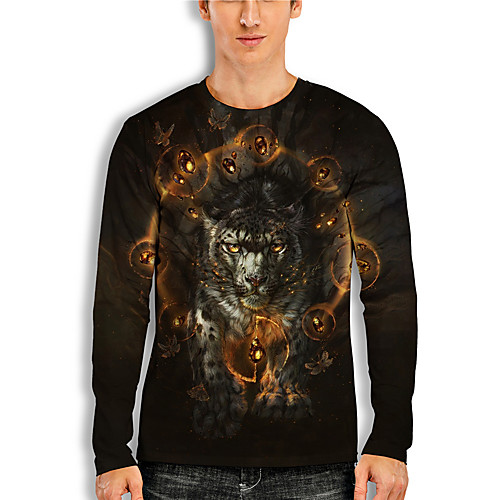 Men's T shirt 3D Print 3D Tiger Animal 3D Print Long Sleeve Daily Tops Casual Black
Men's T shirt 3D Print 3D Tiger Animal 3D Print Long Sleeve Daily Tops Casual Black