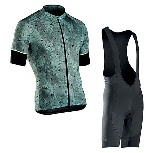 Men's Short Sleeve Cycling Jersey with Bib Shorts Elastane Forest Green Bike Sports Clothing Apparel
Men's Short Sleeve Cycling Jersey with Bib Shorts Elastane Forest Green Bike Sports Clothing Apparel