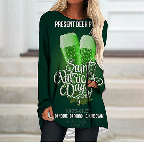 Women's T Shirt Dress Tee Dress Short Mini Dress Green Long Sleeve Floral Print Print Fall Spring Round Neck Casual 2021 S M L XL XXL 3XL
Women's T Shirt Dress Tee Dress Short Mini Dress Green Long Sleeve Floral Print Print Fall Spring Round Neck Casual 2021 S M L XL XXL 3XL