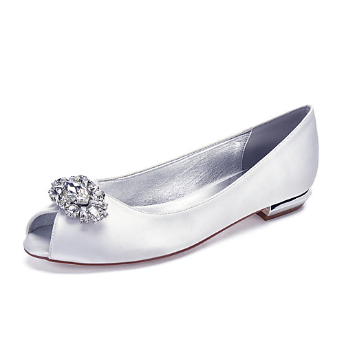 Women's Wedding Shoes Flat Heel Peep Toe Classic Sweet Wedding Party & Evening Satin Rhinestone Crystal Solid Colored White Black Purple
Women's Wedding Shoes Flat Heel Peep Toe Classic Sweet Wedding Party & Evening Satin Rhinestone Crystal Solid Colored White Black Purple