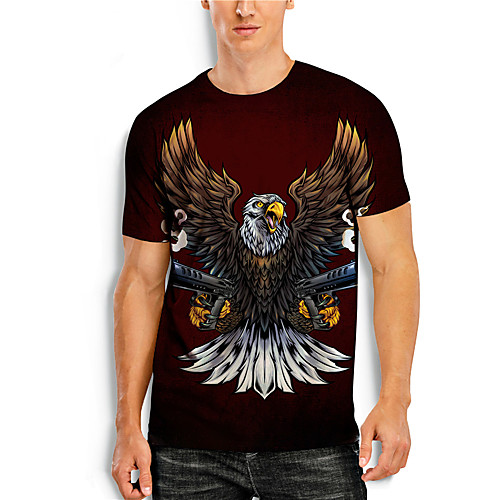 Men's T shirt 3D Print Graphic Animal Print Short Sleeve Daily Tops Basic Casual Brown
Men's T shirt 3D Print Graphic Animal Print Short Sleeve Daily Tops Basic Casual Brown