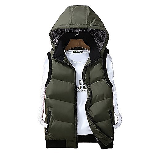 Men's Leightweight Hooded Down Vest Filled Jacket Puffer Parka Sleeveless Zipper Coat Green L
Men's Leightweight Hooded Down Vest Filled Jacket Puffer Parka Sleeveless Zipper Coat Green L