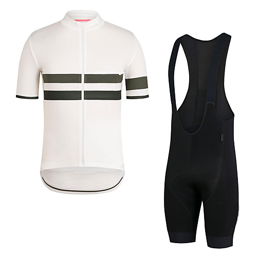 Men's Short Sleeve Cycling Jersey with Bib Shorts Elastane White Bike Sports Clothing Apparel
Men's Short Sleeve Cycling Jersey with Bib Shorts Elastane White Bike Sports Clothing Apparel