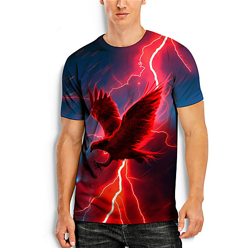 Men's T shirt 3D Print Graphic Animal Print Short Sleeve Daily Tops Basic Casual Red
Men's T shirt 3D Print Graphic Animal Print Short Sleeve Daily Tops Basic Casual Red
