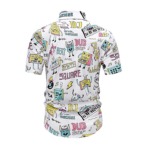 Men's Shirt 3D Print Graphic 3D Letter Print Short Sleeve Casual Tops Cartoon Streetwear White
Men's Shirt 3D Print Graphic 3D Letter Print Short Sleeve Casual Tops Cartoon Streetwear White