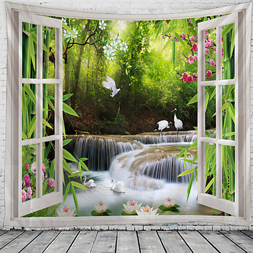 Window Landscape Wall Tapestry Art Decor Blanket Curtain Hanging Home Bedroom Living Room Decoration Waterfall Crane Flower
Window Landscape Wall Tapestry Art Decor Blanket Curtain Hanging Home Bedroom Living Room Decoration Waterfall Crane Flower