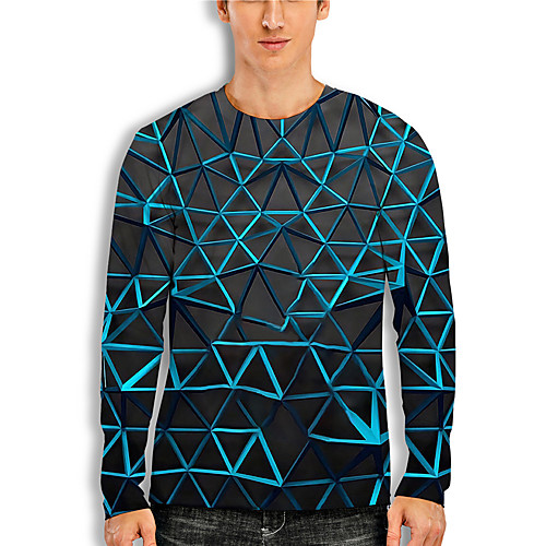 Men's T shirt 3D Print Geometric 3D 3D Print Long Sleeve Daily Tops Casual Blue
Men's T shirt 3D Print Geometric 3D 3D Print Long Sleeve Daily Tops Casual Blue