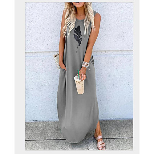Women's Sundress Maxi long Dress Black Brown Gray Sleeveless Solid Color Summer Round Neck Sexy 2021 S M L XL XXL 3XL
Women's Sundress Maxi long Dress Black Brown Gray Sleeveless Solid Color Summer Round Neck Sexy 2021 S M L XL XXL 3XL